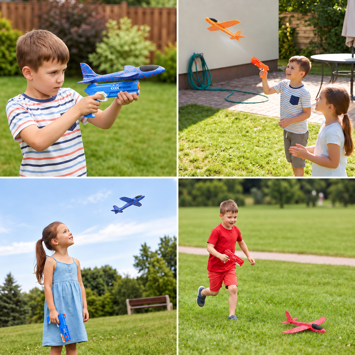 Foam Glider Airplane Launcher Set
