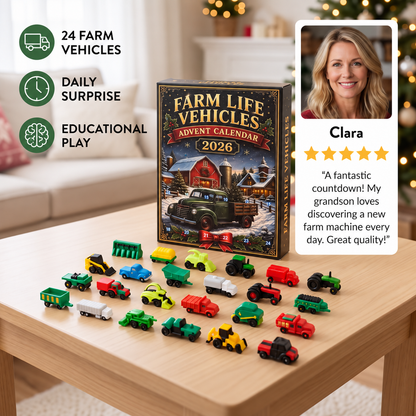 24-Day Farm Vehicles Christmas Advent Calendar