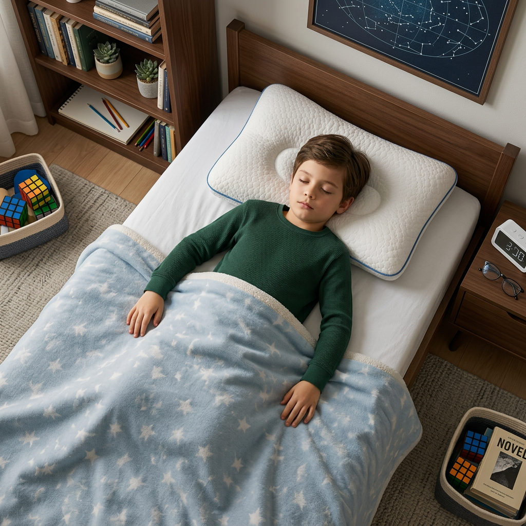 Ergonomic Neck Support Memory Foam Kids Pillow