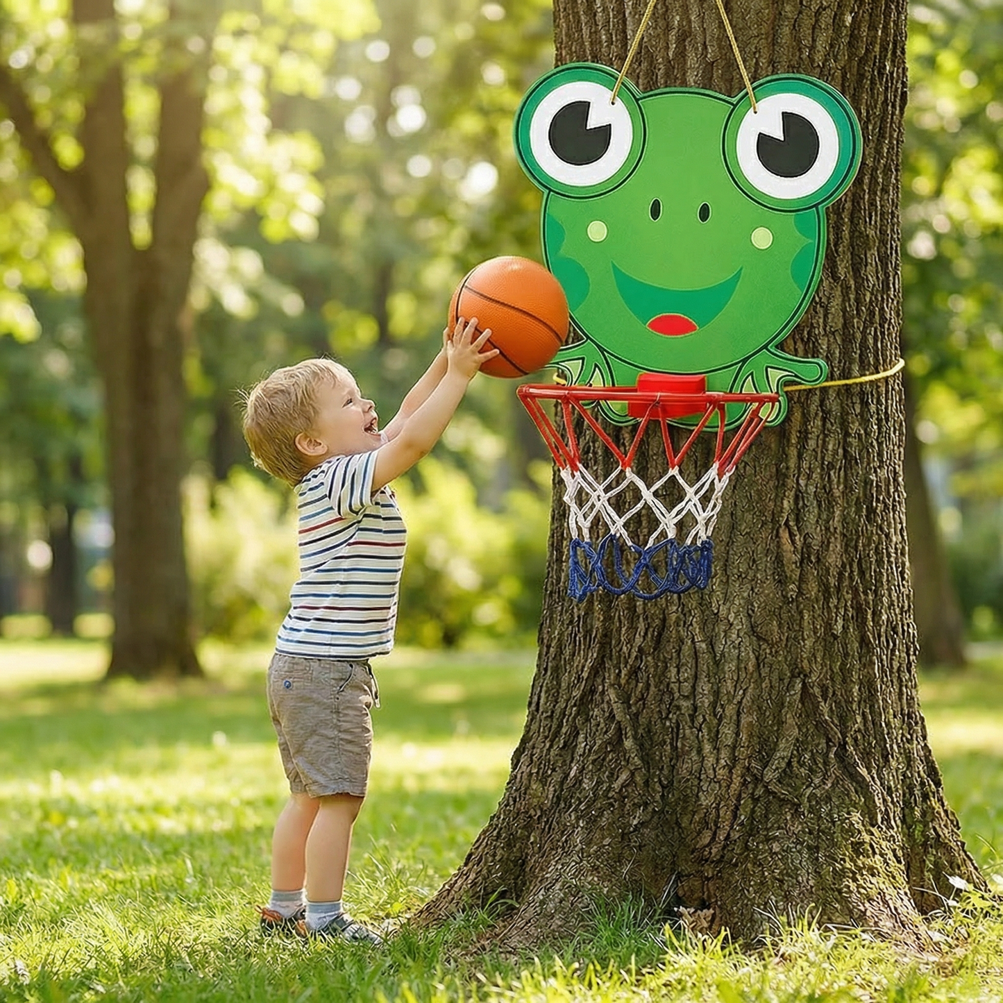 Cute animal basketball set for children