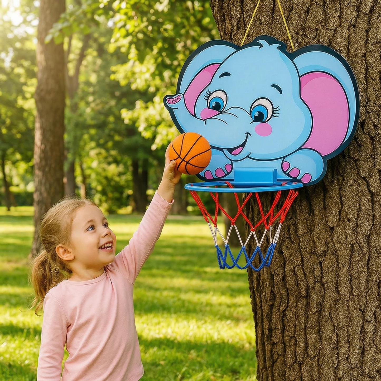 Cute animal basketball set for children