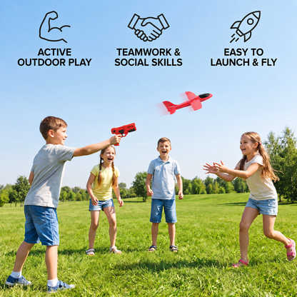 Foam Glider Airplane Launcher Set