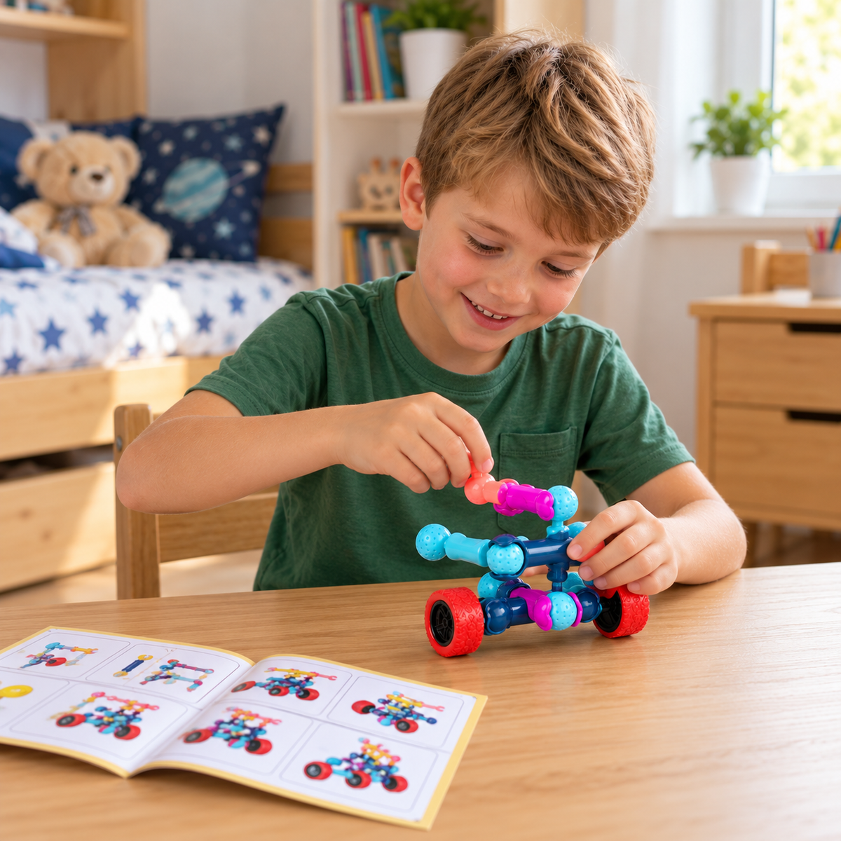 Educational DIY Building Set with Movable Joints