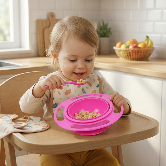 Non-spill baby bowl – eating without spilling