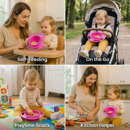 Non-spill baby bowl – eating without spilling