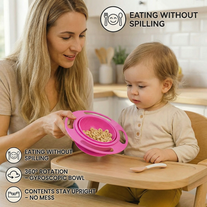 Non-spill baby bowl – eating without spilling