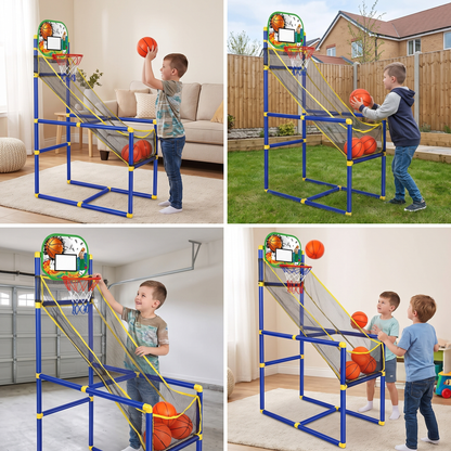 Adjustable Kids Basketball Hoop Set - That Grows With Your Kids