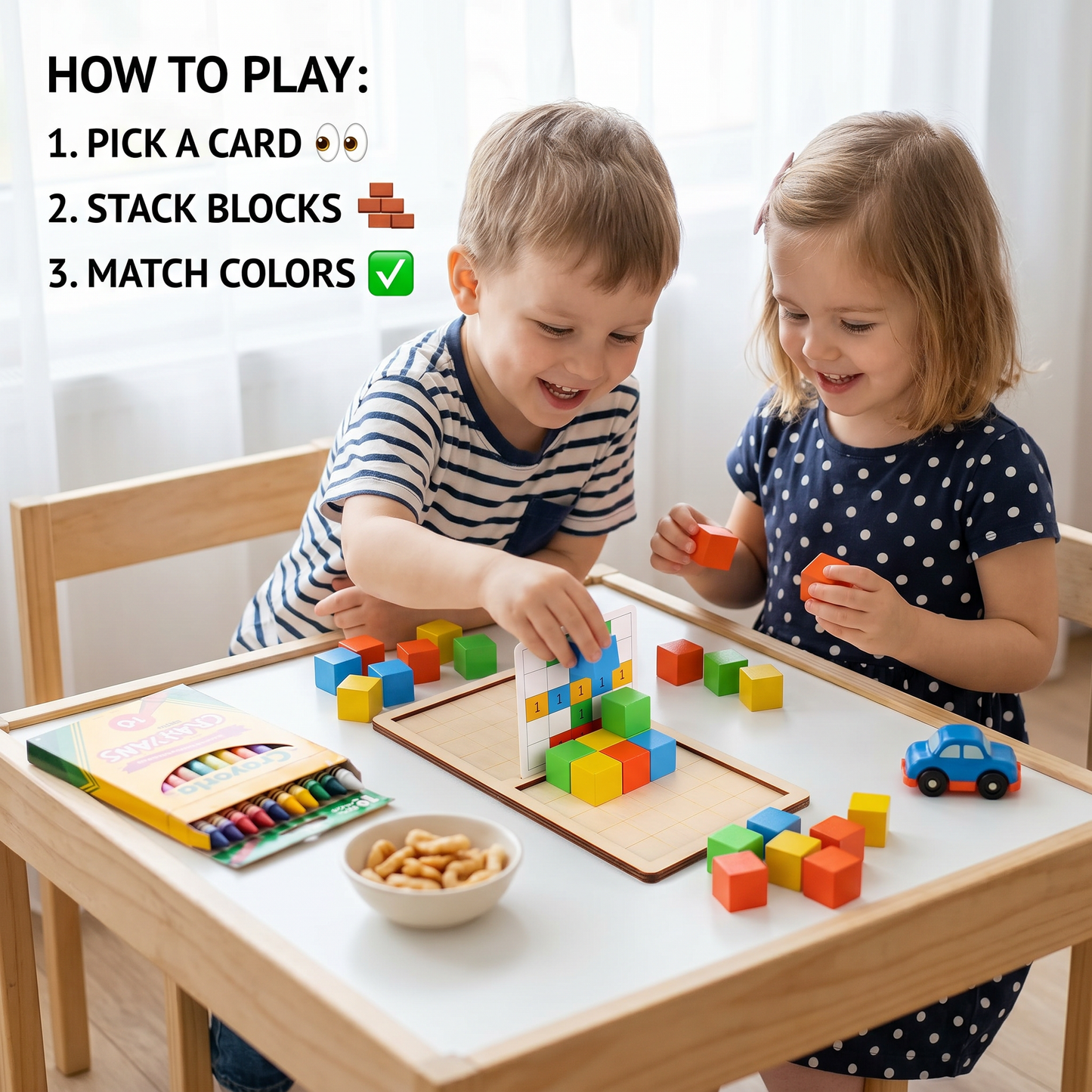 3D Color Match Building Blocks Puzzle Game