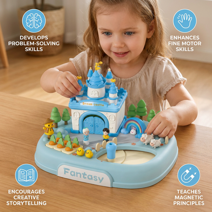 Magnetic Dream Castle & Garden Playset for Kids