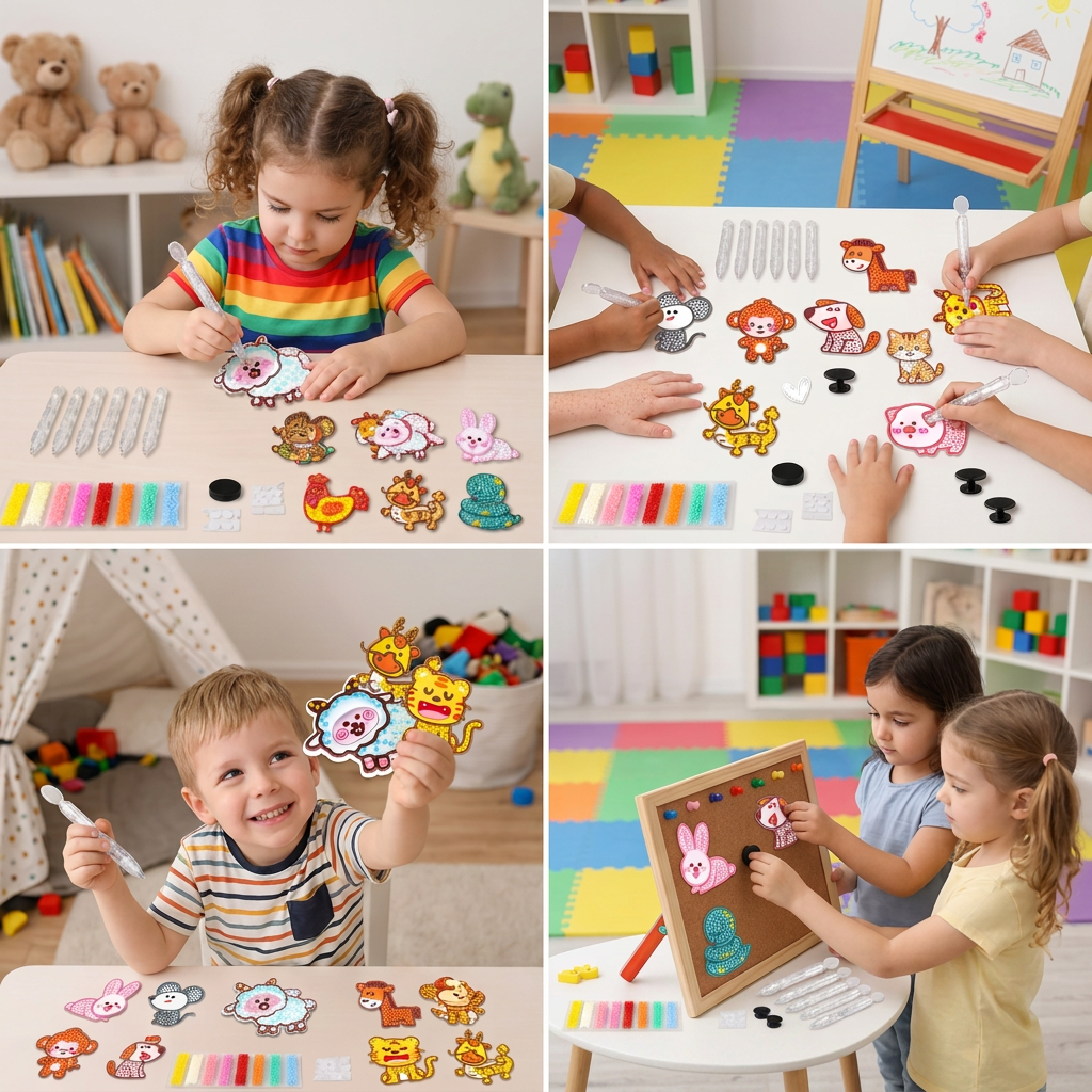 DIY Dot Bead Sticker Art Kit for Kids