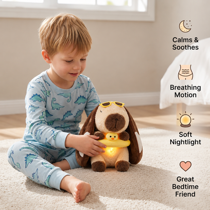 Breathing Capybara Plush Toy – Soft & Cuddly Sleep Companion