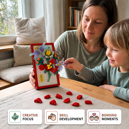 DIY 3D Nature Frame Building Blocks Set – Flowers & Insects