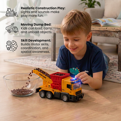 Construction Dump Truck Toy with Lights & Sounds
