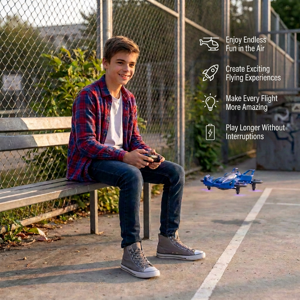 2-in-1 Remote Control Flying Drone & Stunt Racing Car