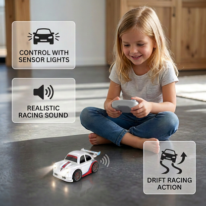 RC Racing Drift Car for Kids - Remote Control with Sensor Lights & Sound