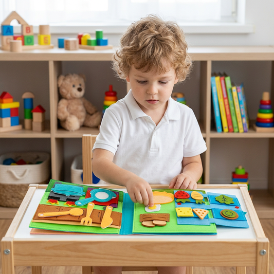Montessori Felt Busy Book for Children – Dressing, Sorting & Everyday Learning