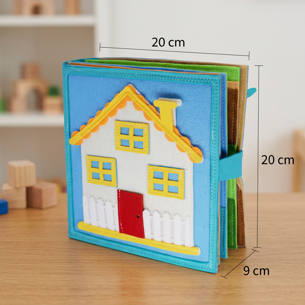 Montessori Felt Busy Book for Children – Dressing, Sorting & Everyday Learning