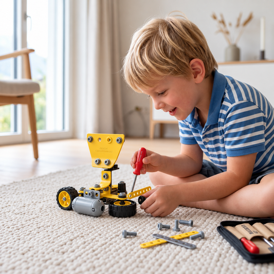 10-in-1 Creative Electric Construction Truck Building Set for Kids