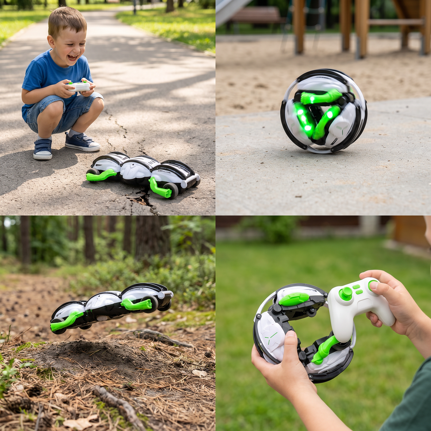 2-in-1 Remote Control Transforming Stunt Car with 360° Rotation & LED Lights