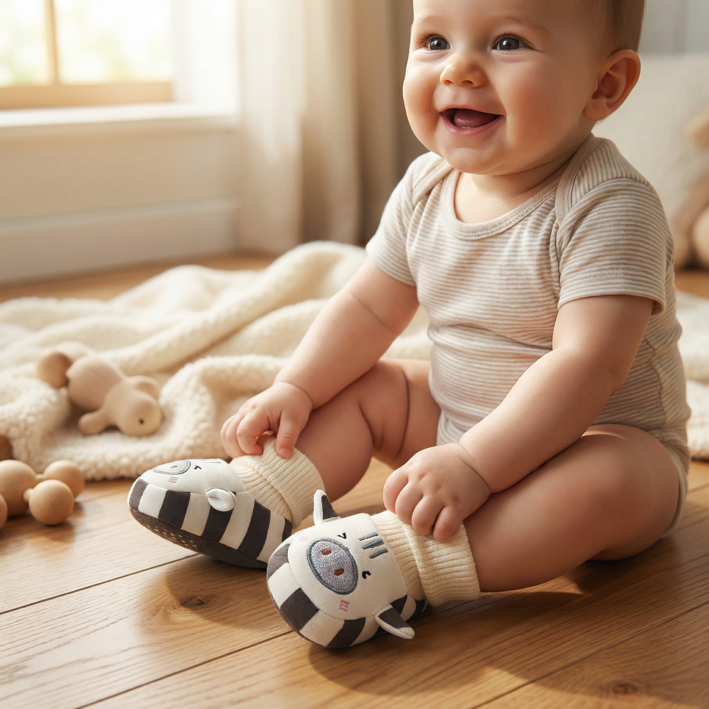 Cosy Baby Sock Shoes – Warm, Non-Slip & Comfortable