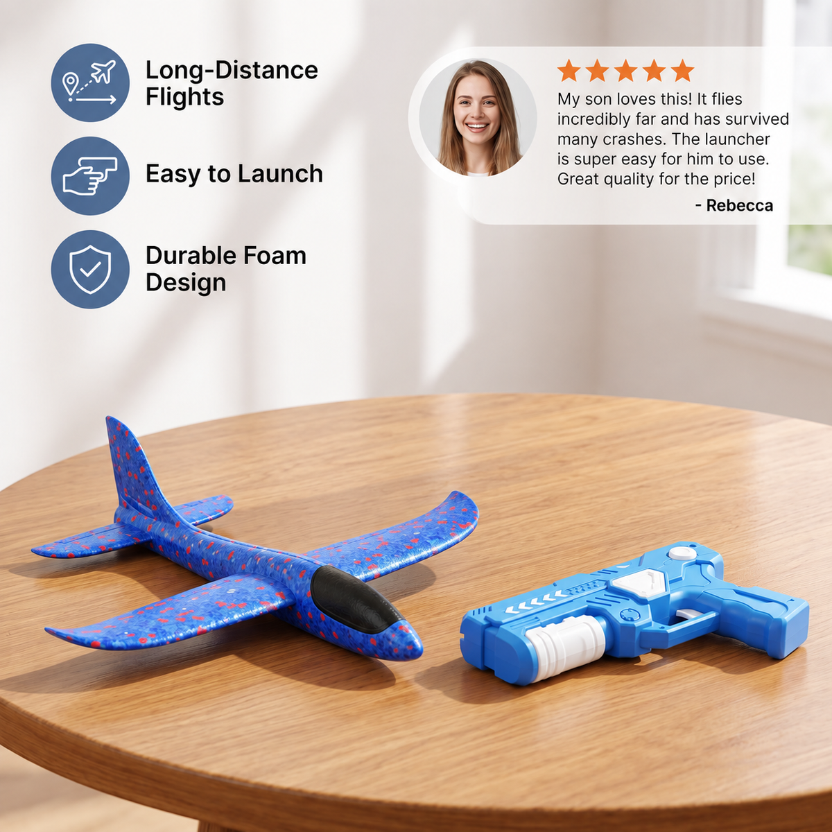 Foam Glider Airplane Launcher Set