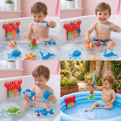 Montessori Magnet Fishing Bath Toy Set
