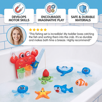 Montessori Magnet Fishing Bath Toy Set