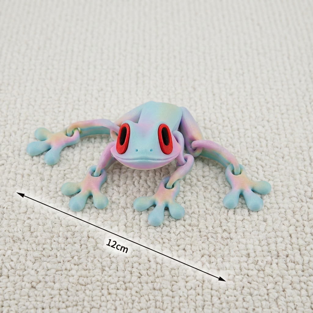3D Printed Magnetic Flexible Frog Fidget Toy