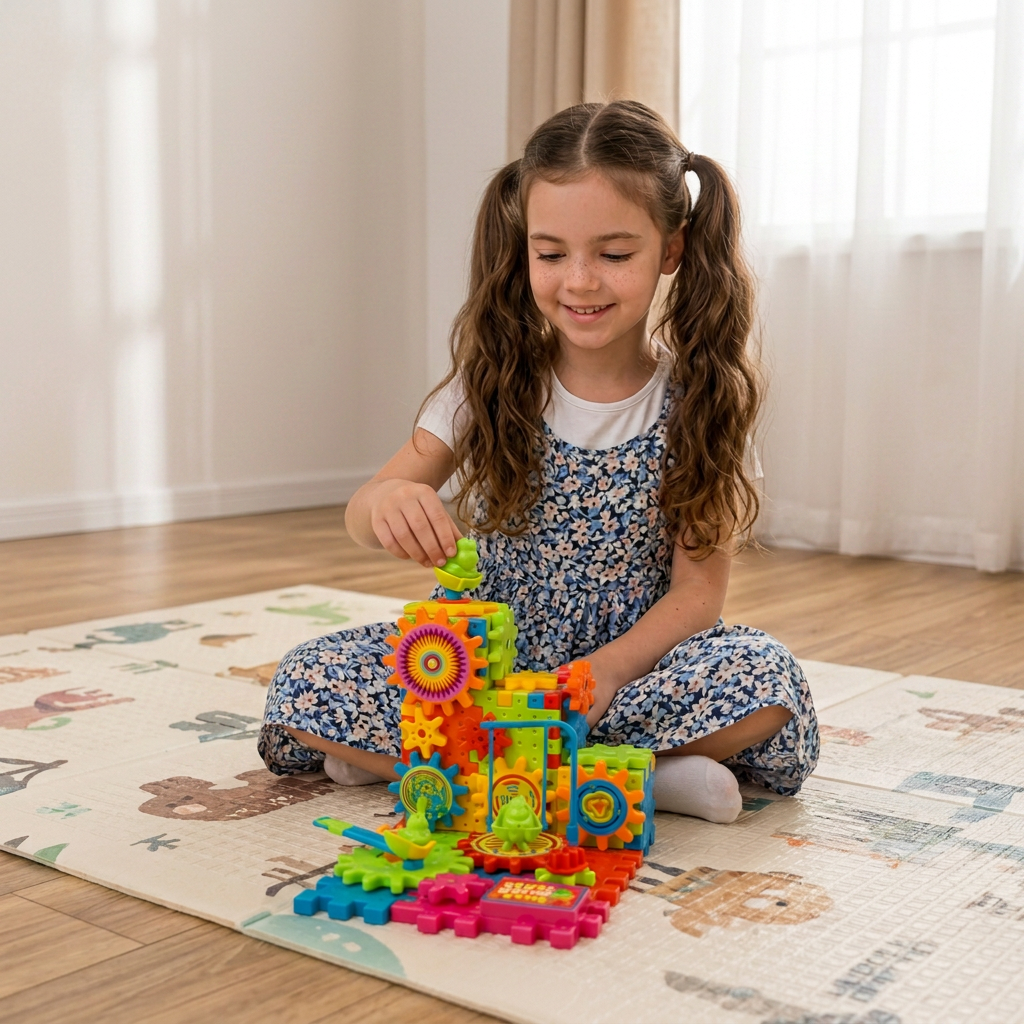 81-Piece STEM Gear Building Set – Interlocking Engineering Blocks for Kids