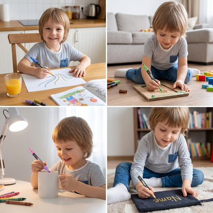 Glitter Brush Marker Set – Dual-Tip Sparkling Art Markers