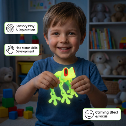 3D Printed Magnetic Flexible Frog Fidget Toy