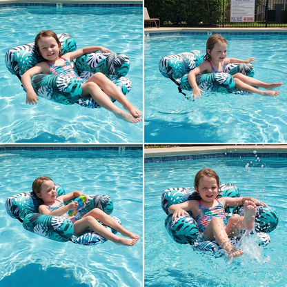 Inflatable Pool Hammock with Backrest – Foldable Water Lounge