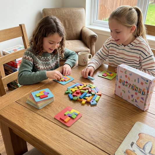 Wooden  Shape Matching Puzzle Family Game