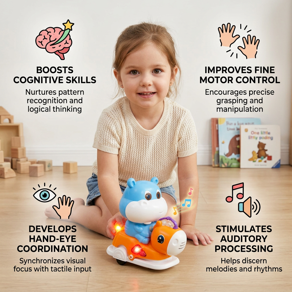Interactive Animal Swing Toy with Music & Lights