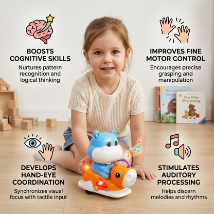 Interactive Animal Swing Toy with Music & Lights