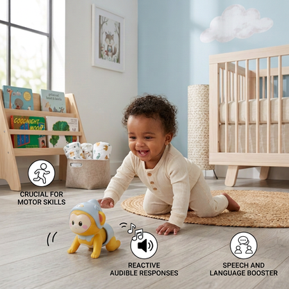 Interactive Crawling Baby Toy with Music & Voice Recording