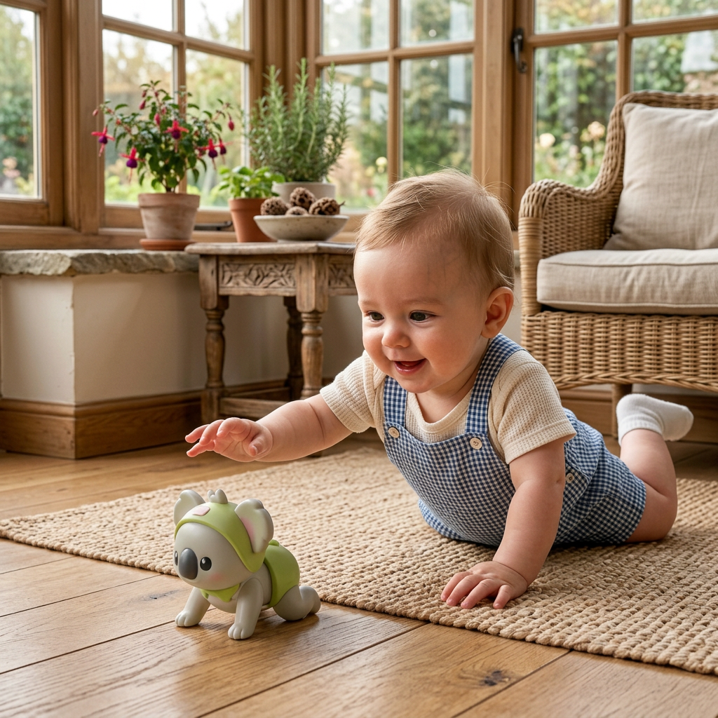 Interactive Crawling Baby Toy with Music & Voice Recording