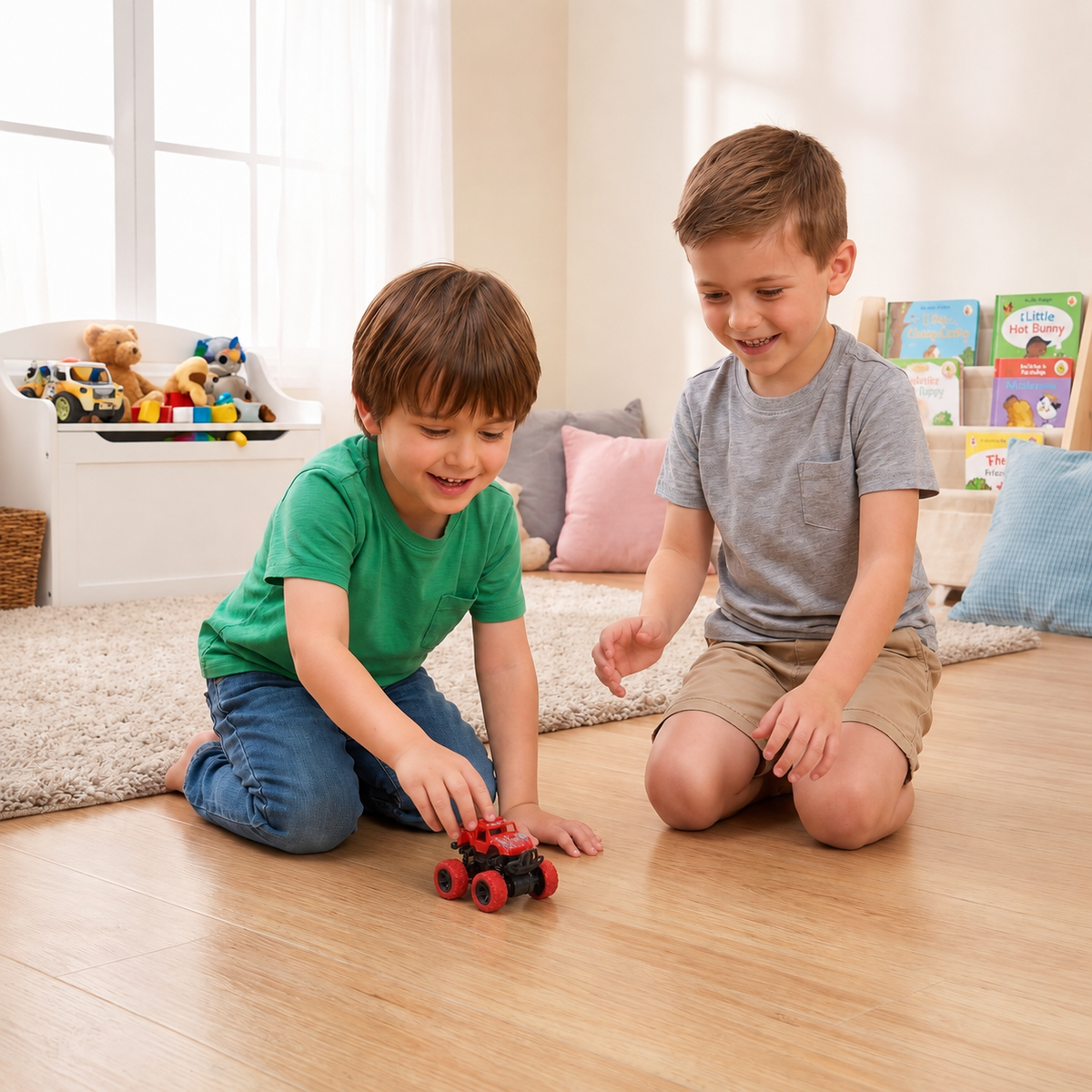 Friction-Powered Monster Truck Stunt Car for Kids