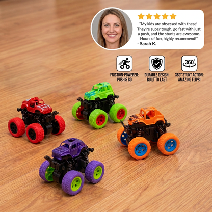 Friction-Powered Monster Truck Stunt Car for Kids