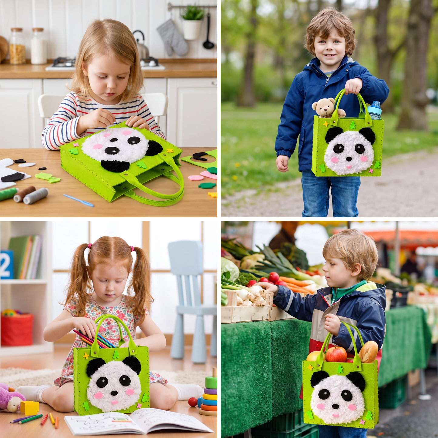 Kids DIY Plush Tote Bag Craft Kit