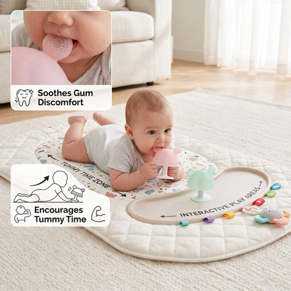 Baby Mushroom Silicone Teether for Tiny Hands