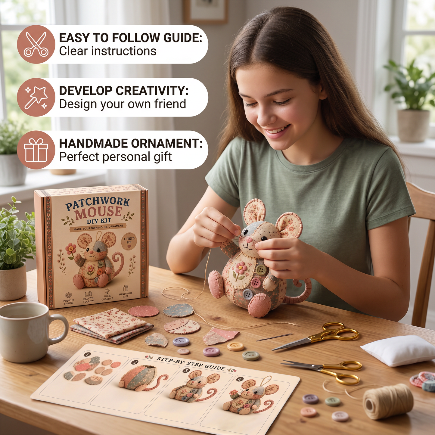 DIY Animal Sewing Kit – Handmade Fabric Ornament Craft Set