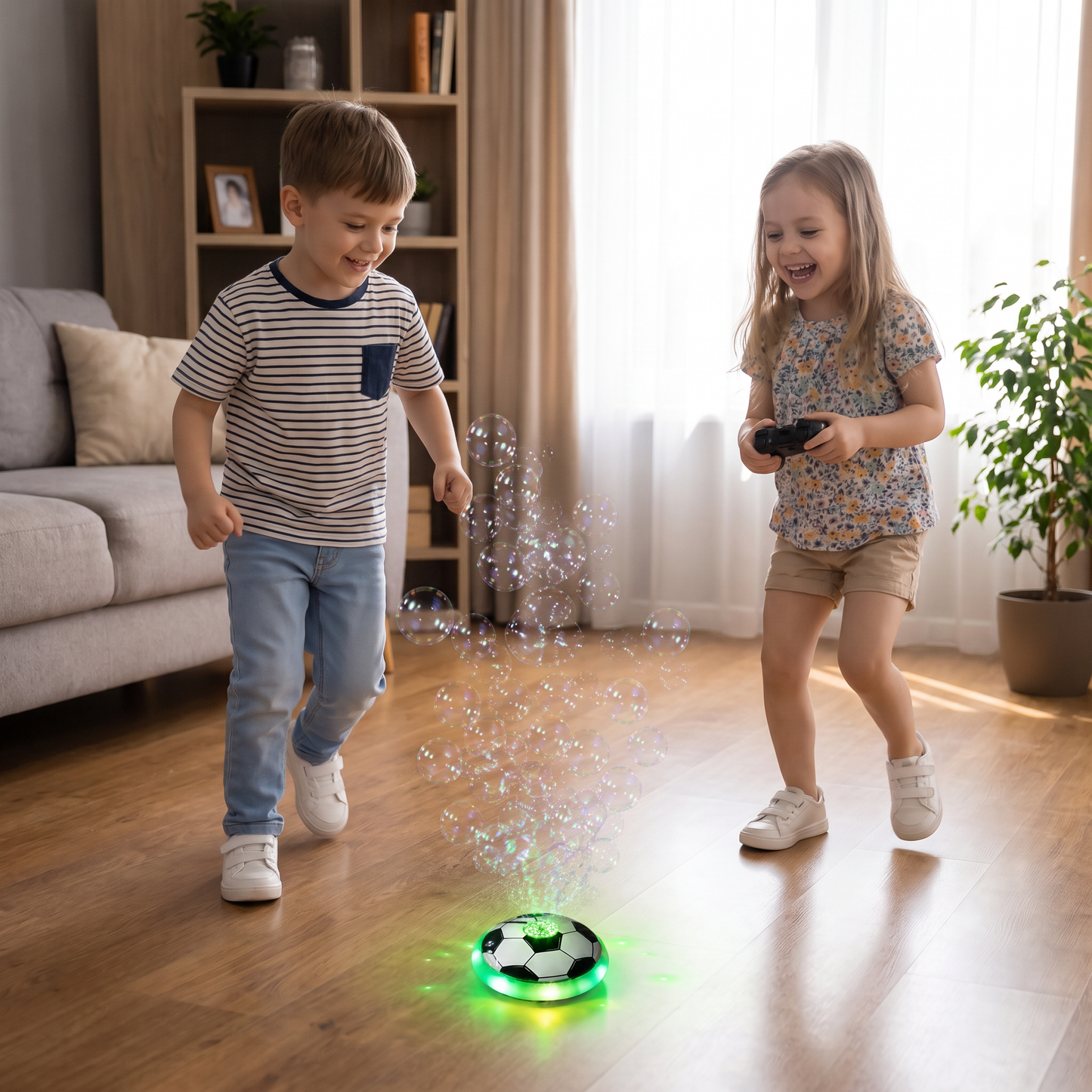Remote Control Soccer Bubble Ball with Lights & Music
