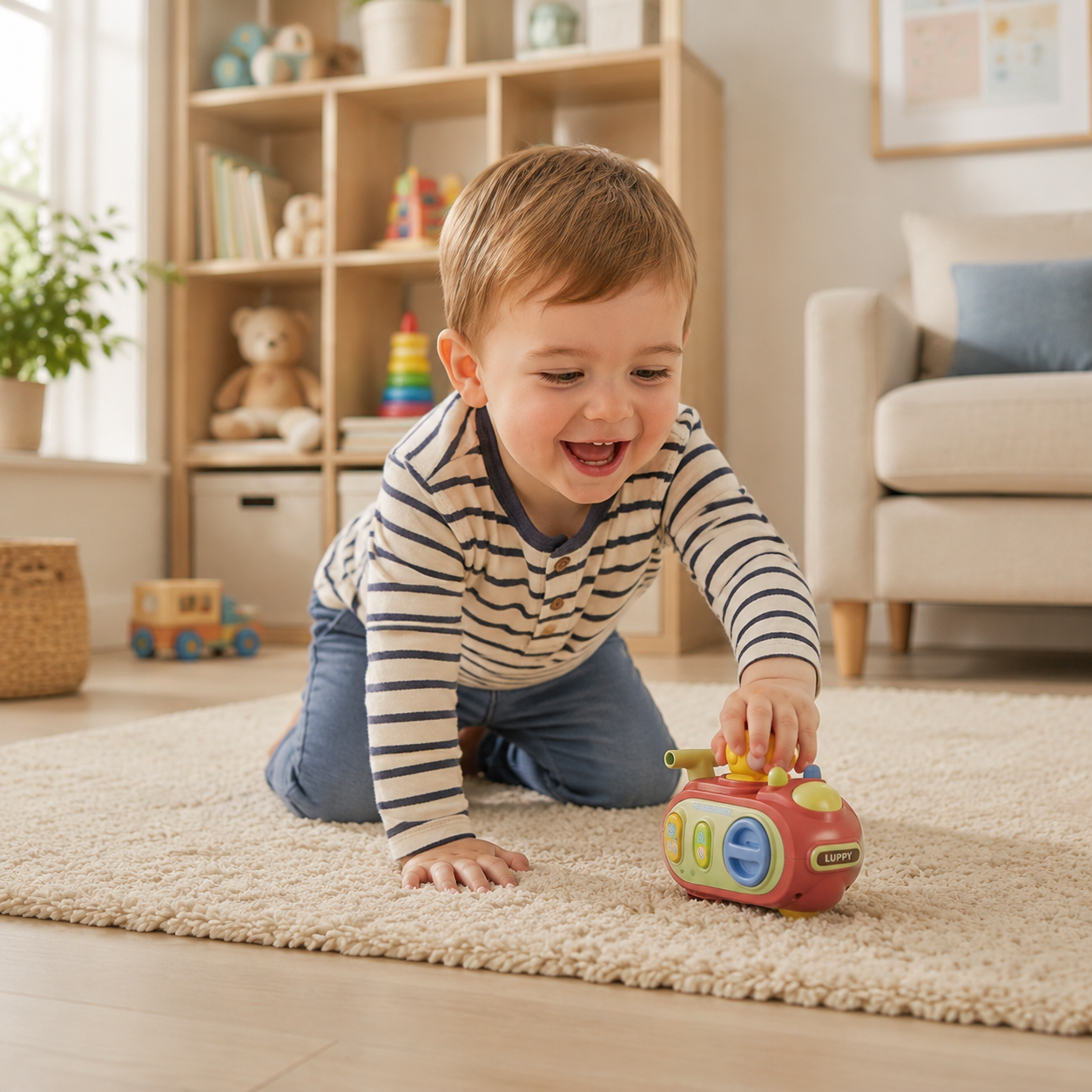 5-in-1 Press & Go Busy Car Toy for Fine Motor Skills Development