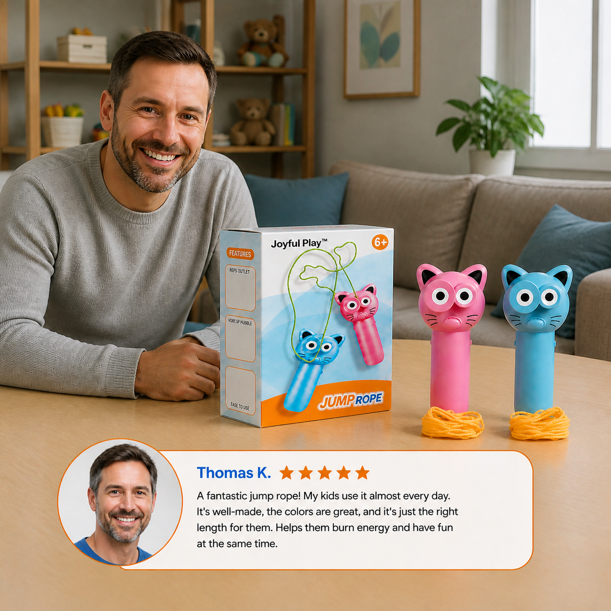 Interactive Flying Rope Toy for Kids