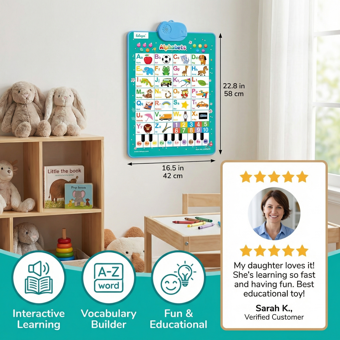 Talking English learning board for children