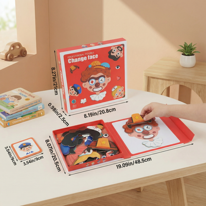 Educational facial expression learning puzzle for children