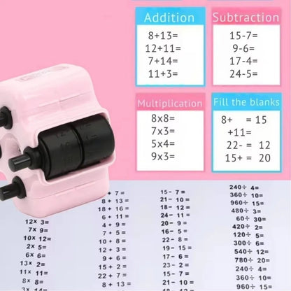 4-in-1 Math Roller Stamp – Addition, Subtraction, Multiplication & Division Practice