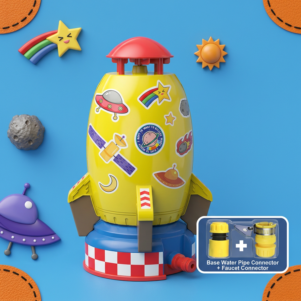 Rocket-shaped Water Sprinkler Toys for Children