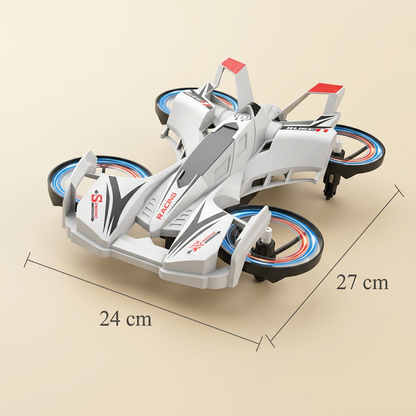 2-in-1 Remote Control Flying Drone & Stunt Racing Car